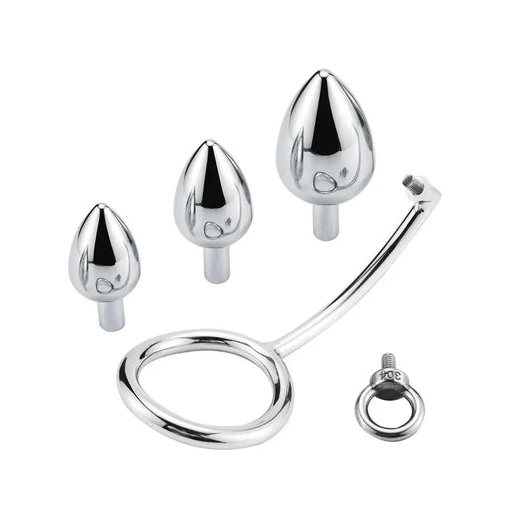 4663 with Stainless Hook Anal Cock Ring DiscreetChoice Set Steel 0629